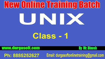 UNIX Online Training || Class - 1 || by Dinesh