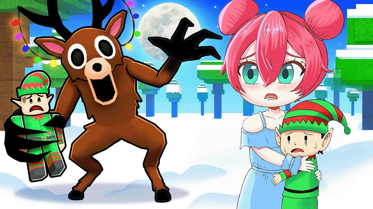 مهمة إنقاذ الأقزام!😱❄️ تحديث الكريسماس في 99 ليلة بالغابة  | ROBLOX