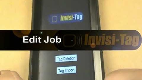 INVISI-TAG RFID SYSTEM - EDIT JOB FUNCTION