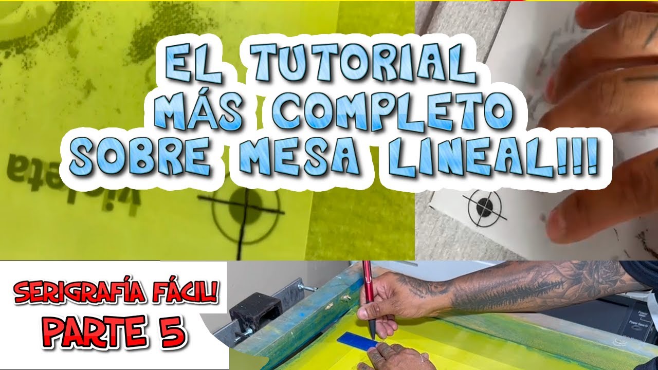 DOMINA LA SERIGRAFÍA TEXTIL EN MESA LINEAL-7 COLORES! -  PARTE 5 #serigrafía