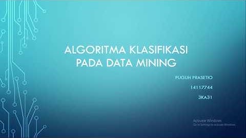 Algoritma klasifikasi pada data mining (algoritma naive bayes).