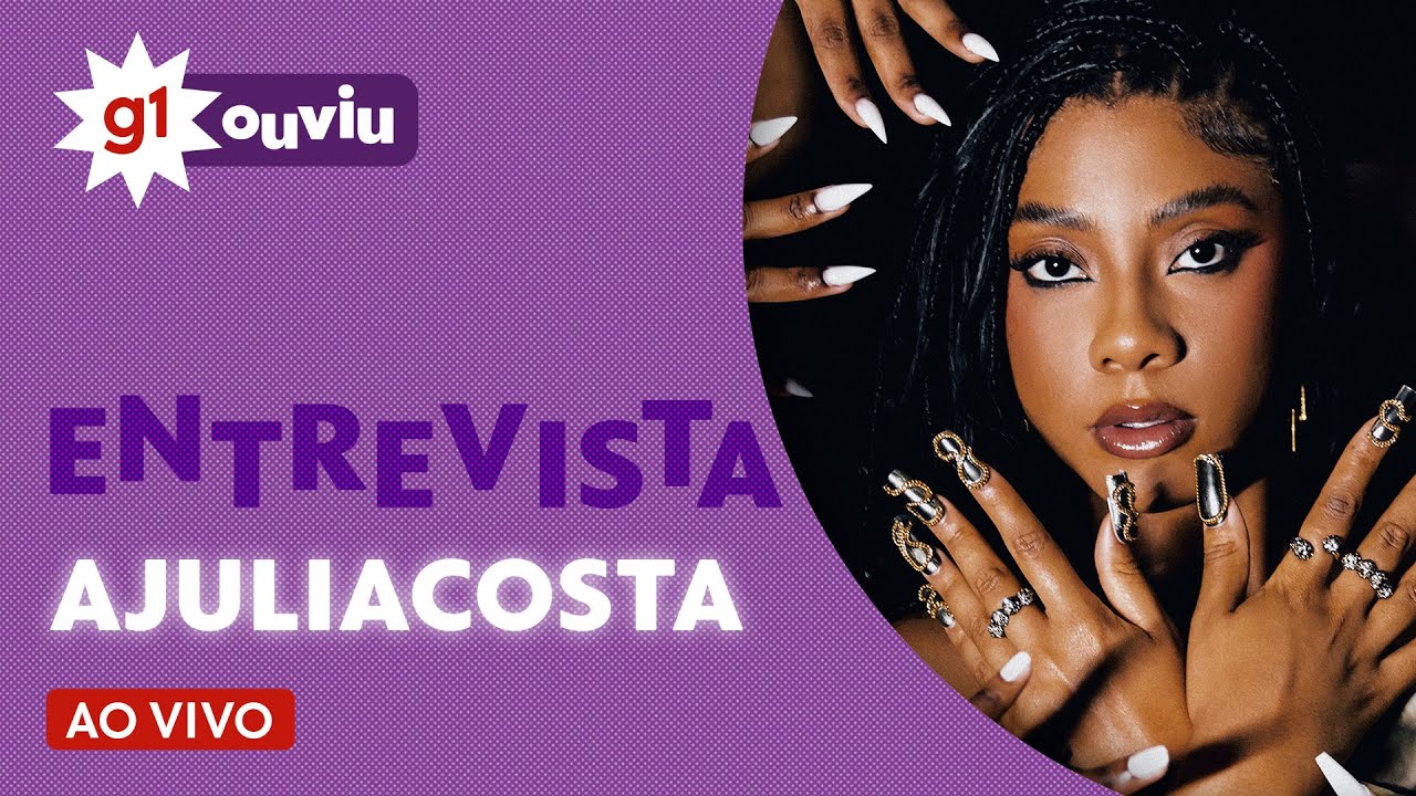 Ajuliacosta é entrevistada no g1 Ouviu ao vivo desta quinta-feira (4)