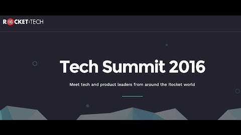 Amazon at Rocket Tech Summit 2016