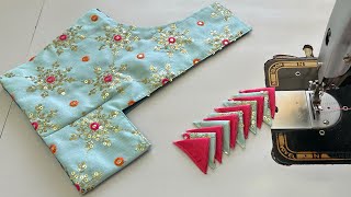 Simple And Easy Blouse Design Blouse Back Designs Cutting And Sching Back Neck Blouse Design