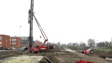 23273 37 woningen Maassluis - Timelapse productie vibro palen