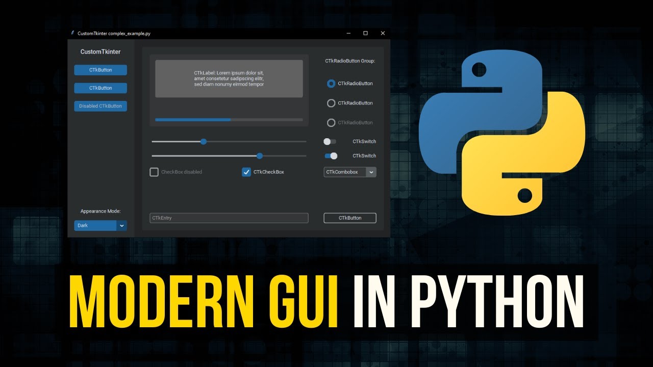 Modern Graphical User Interfaces in Python - QuadExcel.com