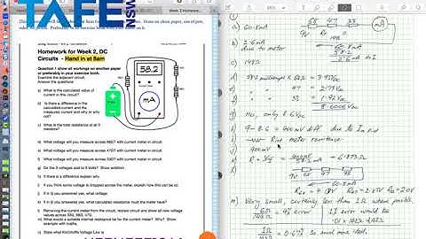 DC homework Week 2 UEENEEE104A TAFE NSW part 1