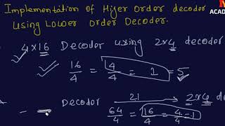How to Implement Higher order Decoder Using Lower Order Decoder | RRB JE 2019 | Digital Electronics