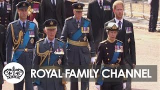 King and Princes Follow Queen's Final Journey