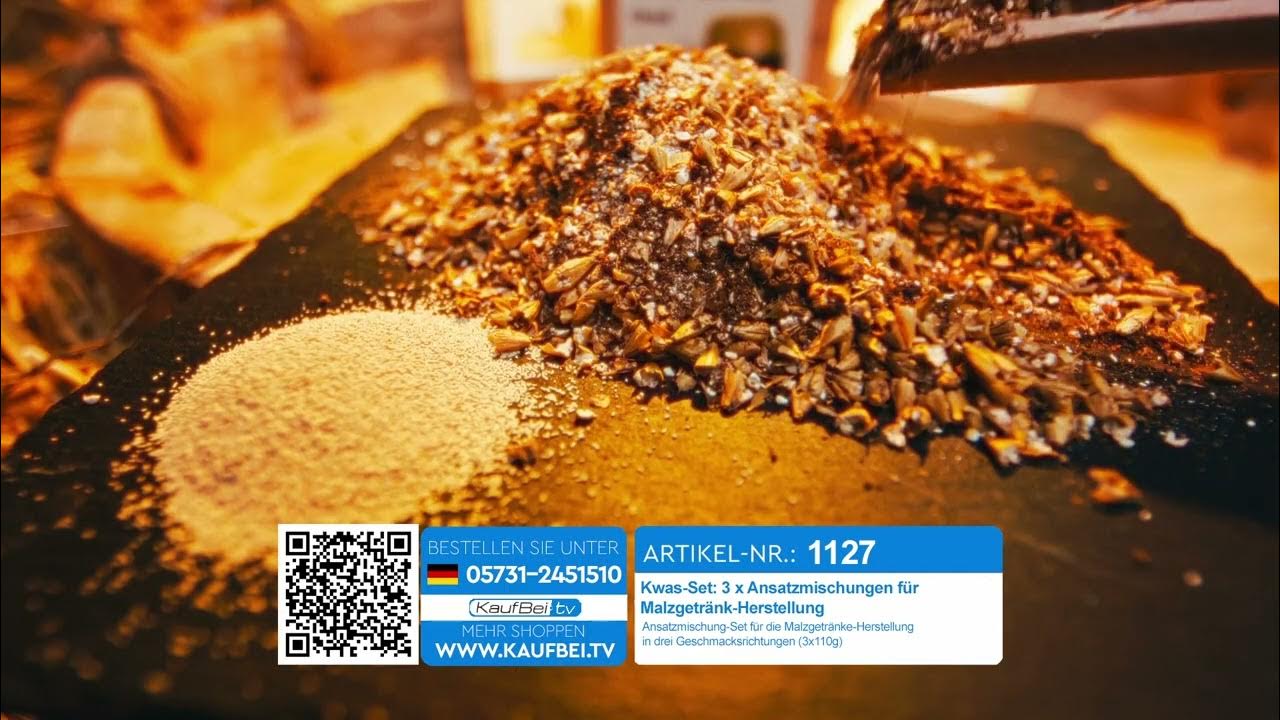 Комплект наборов для приготовления кваса (3 вида x110 г) - YouTube