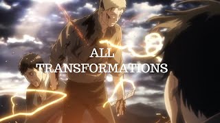 Все превращения в титанов || All transformations into titans:Attack on Titan / Атака титанов