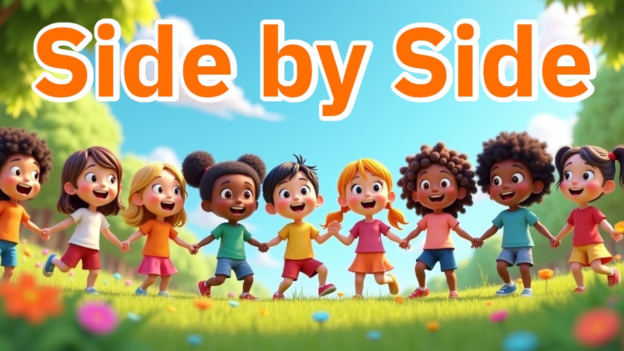 Kindness Song for Kids "Side by Side" - เพลงสอนความใจดี กิจกรรมครอบครัว [AI Animation]