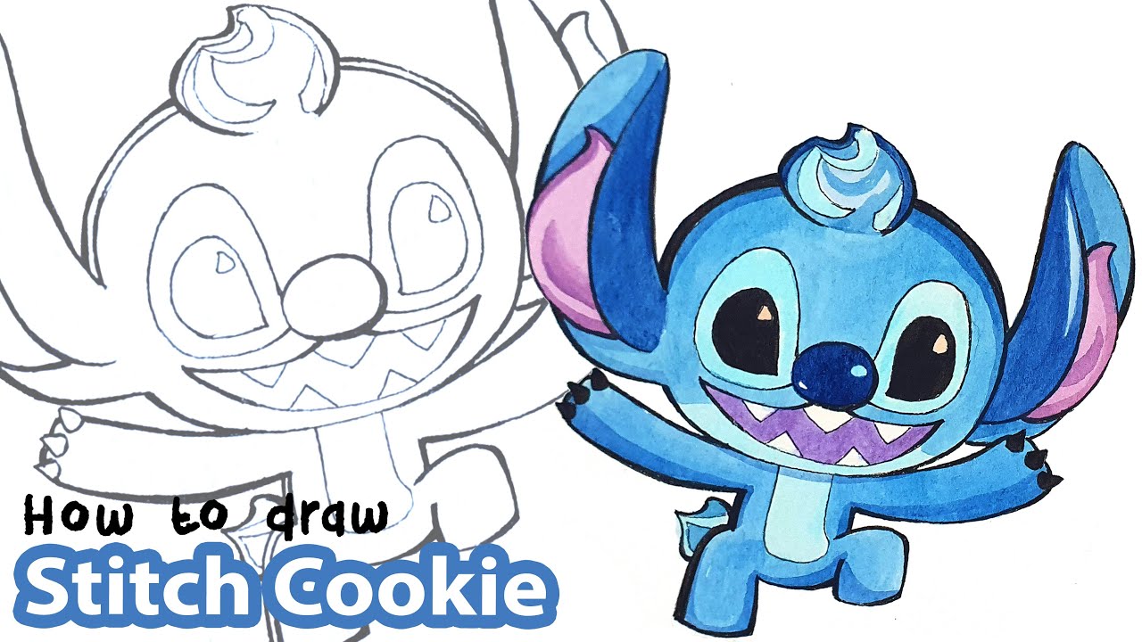 How to draw Stitch Cookie | Cookie Run Kingdom | Disney collab - YouTube
