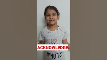 Word Of The Day ☺️❤️/ #Acknowledge/ A Word A Day/ Daily Words / English Word  /#Shorts