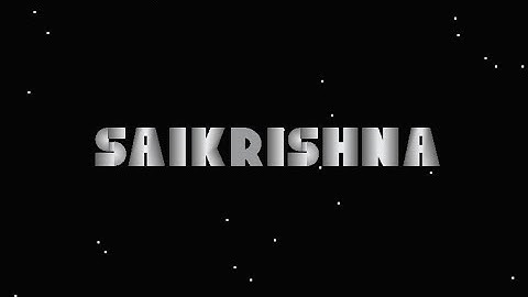 Saikrishna Makam | Name Animation | Perspective Group | FFP