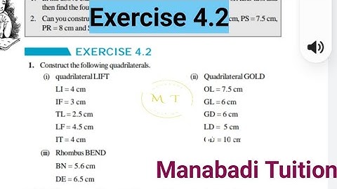 8th class maths| chapter 4|Practical geometry| Exercise 4.2|with notes|
