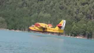 Hidroavion Repostando Agua, Alucinante Barcelona Spain