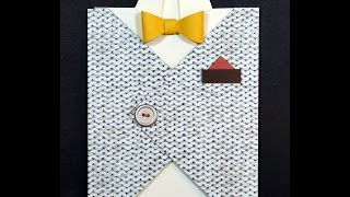 Manly Vest Card with Stampin' Up! Envelope Punch Board
