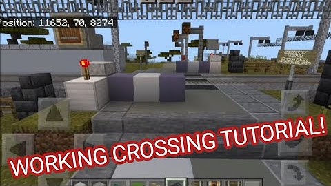 Minecraft Tutorial: Automatic Level Crossing (UNIDIRECTIONAL - twin-track only)