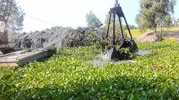 Xáng cạp múc đất trên sà lan lên kênh phần 2/cuộc sống miền tây new