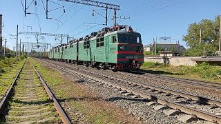 Зелёнка) Вл80С-290/132 С Грузовым Поездом. Перегон Саратов-1-Трофимовский-1.