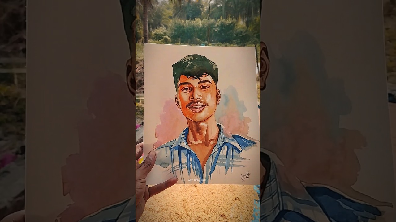 Watercolor Portrait Printing 🎨 | From Painting to Perfect Print | Art by Arup