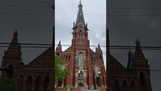 St. Michael Church Bells 12 Oclock Cloudy Day. Fort Loramie
