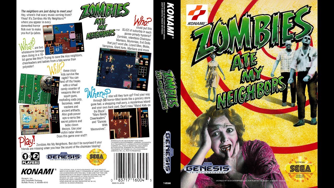 Zombies Ate My Neighbors (Sega Genesis) - Game Play 