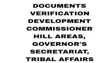 DOCUMENTS VERIFICATION II ADRE II GRADE III & IV