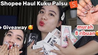 Shopee haul cheap fake nails complete + giveaway😍