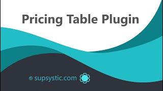 Pricing table templates