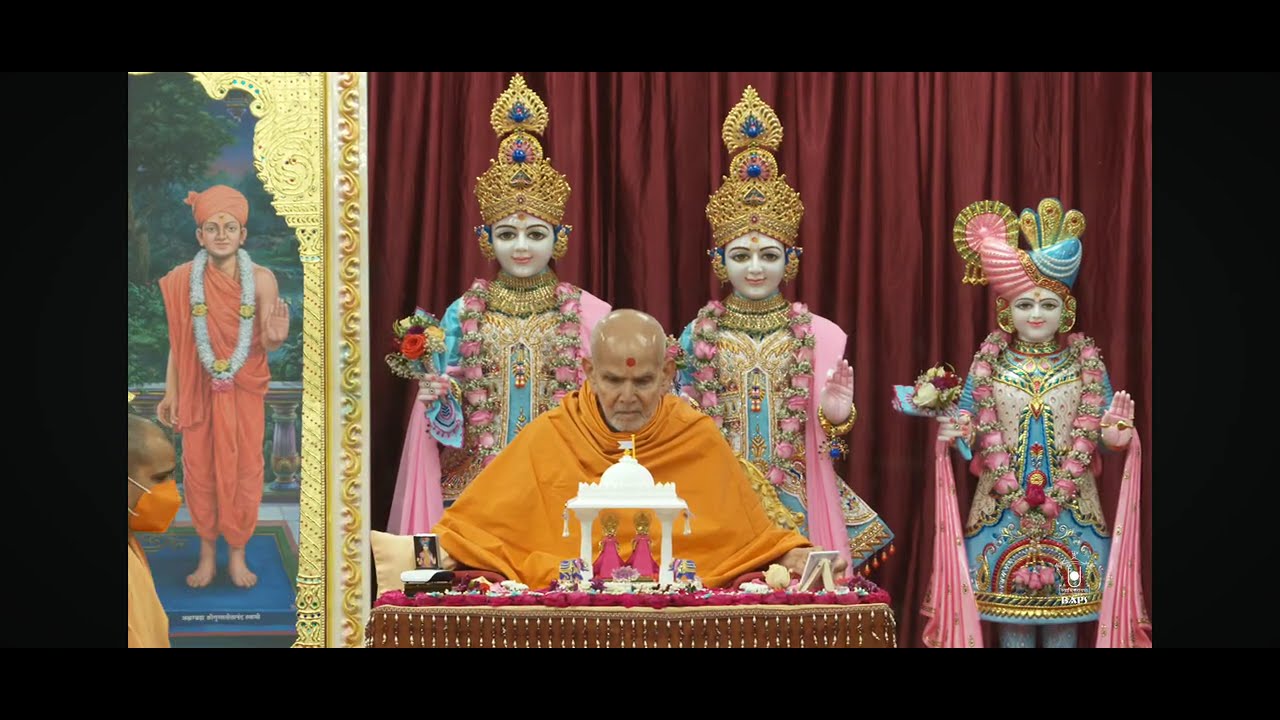 Mahant Swami Maharaj Morning Puja Darshan, Atladara, India, 10 Feb 2026 #bapslive  #viral #video 
