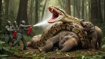 Brave Heroes Face GIANT SNAKE in EPIC Battle to Save Mother Elephant