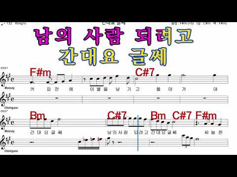 간대요글쌔 이태호 가수처럼 엠알로 노래하기 여자 키 F#m