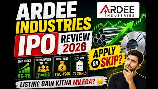 Ardee Industries IPO Review 2026 | Apply or Skip? 🔥 GMP, Subscription & Listing Gain Analysis