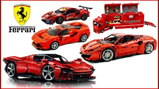 COMPILATION LEGO Best of Ferrari - 42143 Daytona - 76895 F8 Tributo - Ferrari 488 GTE - Speed Build