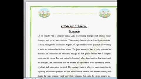 CS204 GDB Solution Spring 2020