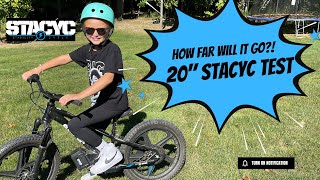 How Far Can a 20&quot; Stacyc Go?!  40v Battery Test