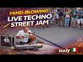 Mind-Blowing Live Techno Street Jam | Didgeridoo &amp; Loop Station Magic – Italy
