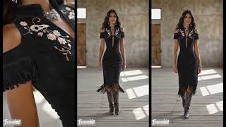 Country Music Festival Look 🤠 Embroidered Fringed Dress Try-On screenshot 1