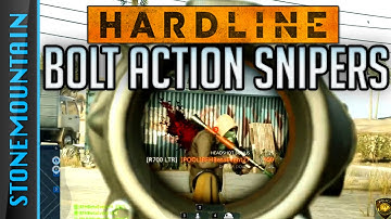 Battlefield Hardline Sniper Gameplay - All Bolt Action Snipers, Attachments, Scopes, 338 Rounds