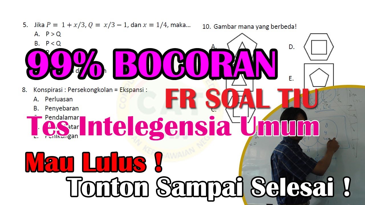 20 Soal Bocoran Fr Tiu Tes Intelegensia Umum Skd Cpns 2020 Youtube