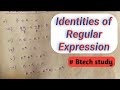( 2.6 )  Identities of regular expression," /// #college, #btech // Easily learn //5th sem