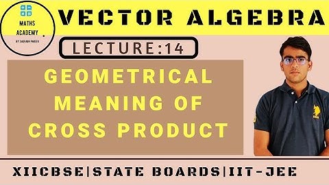 lecture-14:-Geometrical meaning of cross product for XII CBSE,State Boards and JEE.