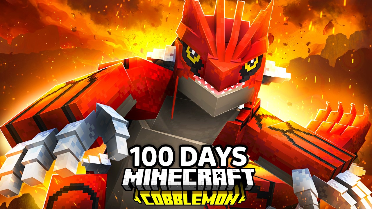 I Spent 100 Days in ONE COLOR Pokémon Minecraft VS. my Rival! (Duos Cobblemon)