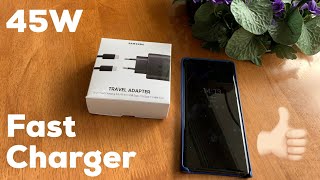 Samsung EP-TA845XBEGWW travel charger with 45W super fast charging 2.0 - unboxing and test!