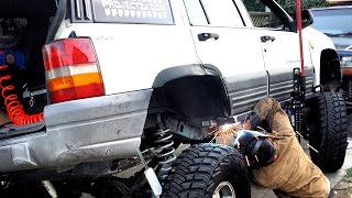 Jeep Grand Cherokee 4x4 Project ZJ Part 37 Custom 2x6 Steel Rock Sliders Rocker Panel Replacement