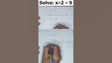 How to Solve x^2 = 9 #maths #tricks #mathtricks #algebra #equations #9th #shorts #short #mathshorts