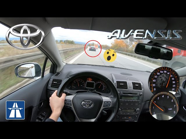 TOYOTA AVENSIS T27 2.0 152HP TOP SPEED ON GERMAN AUTOBAHN (NO