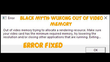 Black Myth Wukong Out Of Video Memory Error Fix For PC